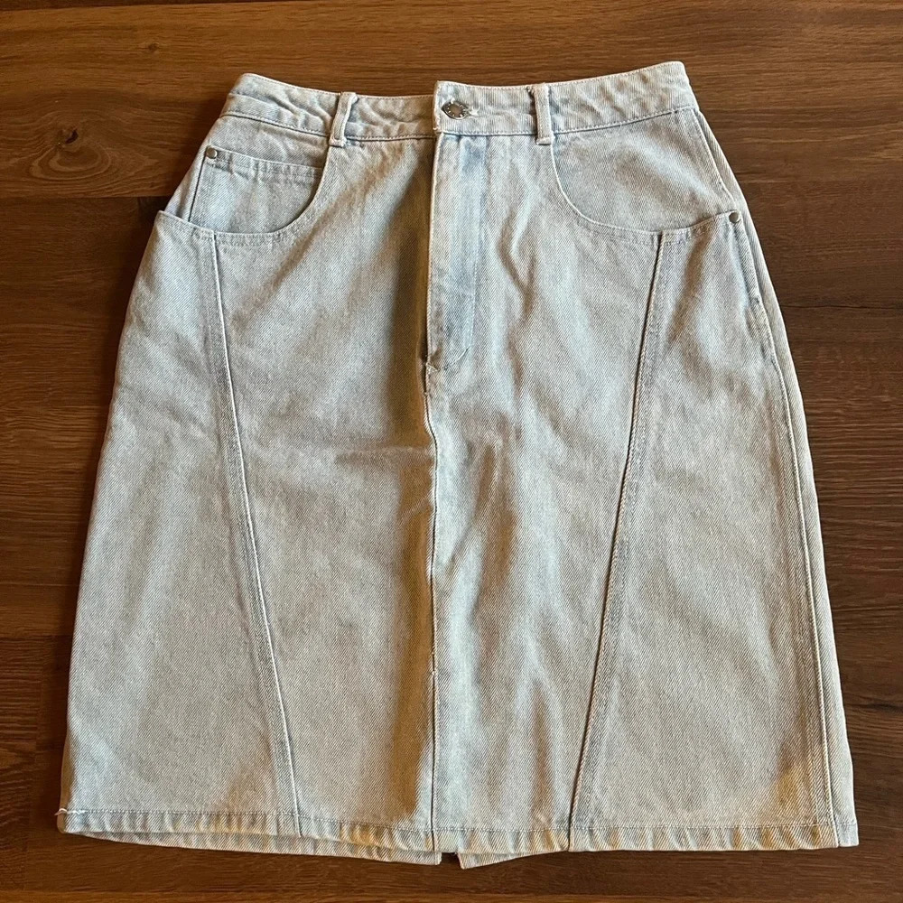 🌼 Vintage 70s Denim Skirt 🌀 Retro Cowgirl Vibes
